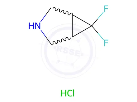 Chemical structure of 6,6-Difluoro-3-azabicyclo[3.1.0]hexane Hydrochloride