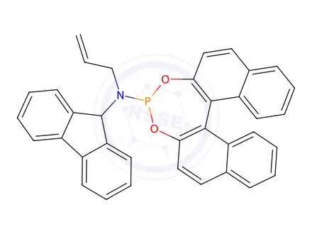 Chemical structure of (11bS)-N-Allyl-N-(9H-fluoren-9-yl)dinaphtho[2,1-d:1',2'-f][1,3,2]dioxaphosphepin-4-amine