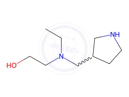 Chemical structure of 2-[Ethyl(3-pyrrolidinylmethyl)amino]-1-ethanoldihydrochloride