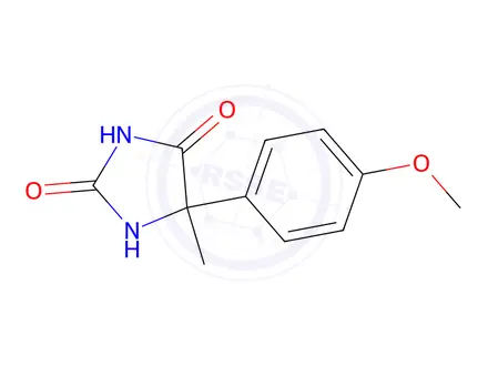 Chemical structure of 5-(4-methoxyphenyl)-5-methylimidazolidine-2,4-dione
