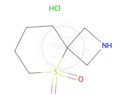 Chemical structure of 5-Thia-2-azaspiro[3.5]Nonane 5,5-dioxide hydrochloride