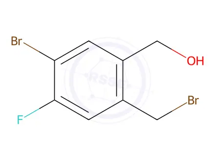 Chemical structure of (5-Bromo-2-(bromomethyl)-4-fluorophenyl)methanol