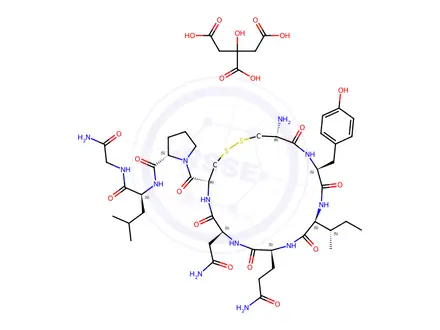 Chemical structure of Oxytocin Acetate