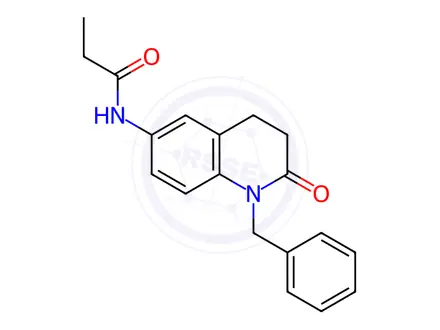 Chemical structure of N-(1-benzyl-2-oxo-3,4-dihydroquinolin-6-yl)propanamide