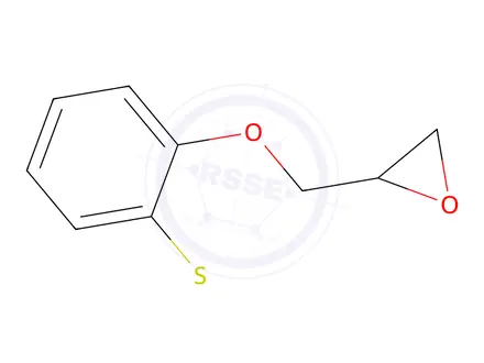 Chemical structure of 2-[2-(methylsulfanyl)phenoxymethyl]oxirane