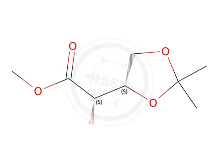 Chemical structure of Methyl (S)-2-bromo-2-((S)-2,2-dimethyl-1,3-dioxolan-4-yl)acetate