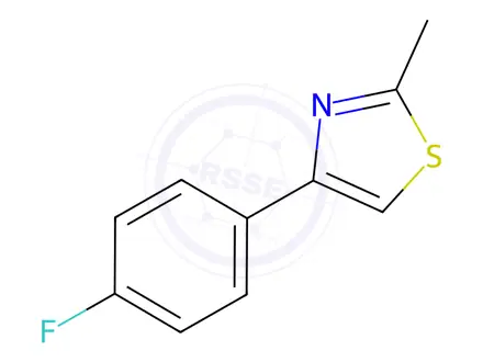 Chemical structure of 4-(4-Fluorophenyl)-2-methylthiazole