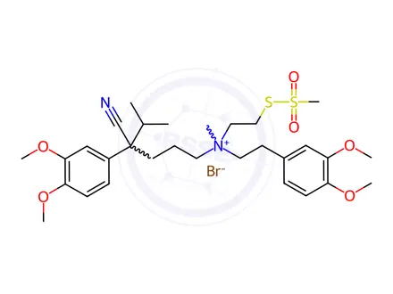 Chemical structure of Verapamil Ethyl Methanethiosulfonate, Bromide