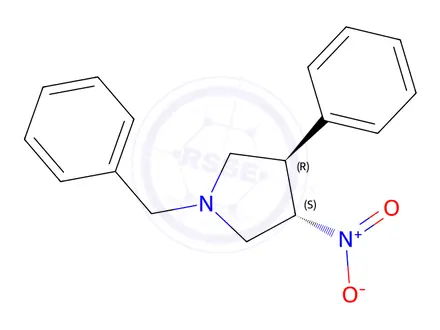 Chemical structure of Trans (+/-) 1-Benzyl-3-Nitro-4-Phenylpyrrolidine