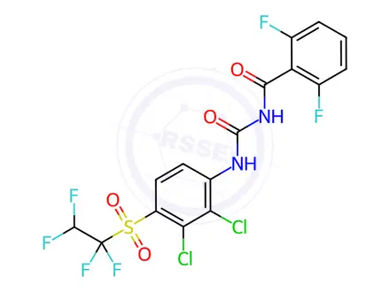 Chemical structure of N-((2,3-Dichloro-4-((1,1,2,2-tetrafluoroethyl)sulfonyl)phenyl)carbamoyl)-2,6-difluorobenzamide