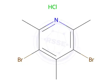 Chemical structure of 3,5-Dibromo-2,4,6-trimethylpyridine hydrochloride