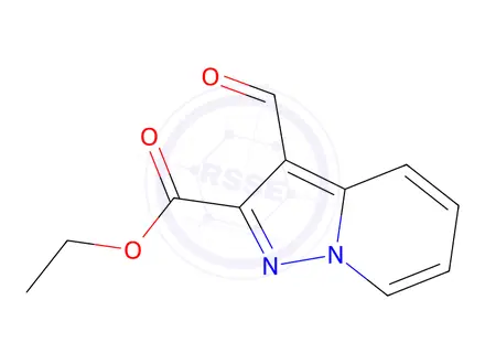 Chemical structure of 3-FORMYL-PYRAZOLO[1,5-A]PYRIDINE-2-CARBOXYLIC ACID ETHYL ESTER