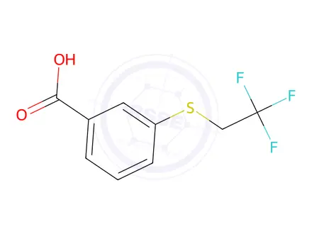 Chemical structure of 3-[(2,2,2-Trifluoroethyl)sulfanyl]benzoic acid