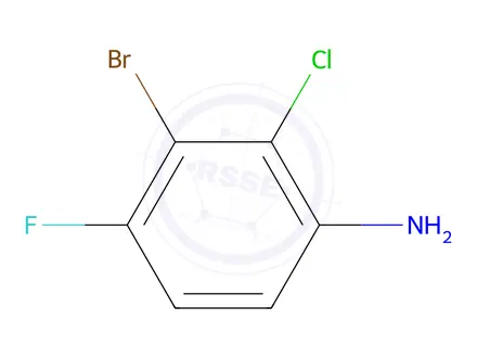Chemical structure of 3-Bromo-2-chloro-4-fluoroaniline