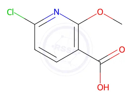 Chemical structure of 6-Chloro-2-methoxynicotinic Acid