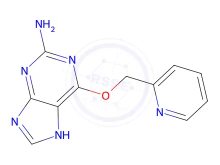 Chemical structure of 6-(Pyridin-2-ylmethoxy)-1H-purin-2-amine