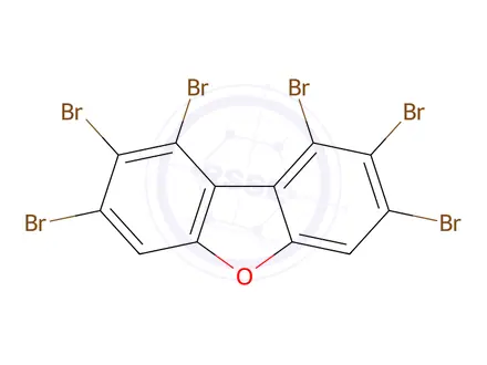 Chemical structure of 1,2,3,7,8,9-Hexabromodibenzofuran