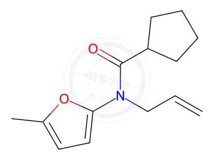 Chemical structure of N-Allyl-N-(5-methylfuran-2-yl)cyclopentanecarboxamide