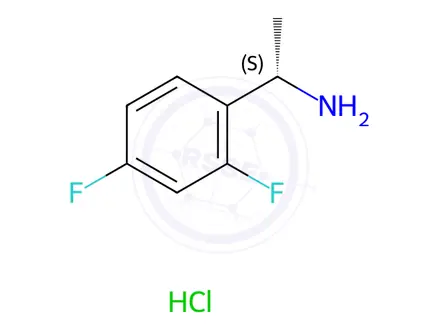 Chemical structure of (S)-1-(2,4-Difluorophenyl)ethanamine hydrochloride