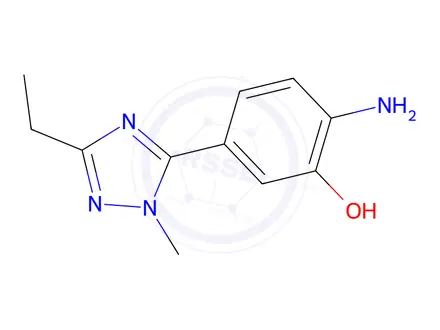 Chemical structure of 2-Amino-5-(3-ethyl-1-methyl-1h-1,2,4-triazol-5-yl)phenol