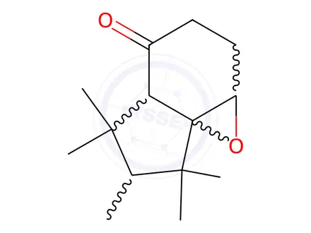 Chemical structure of 7,7a-epoxytetrahydro-1,1,2,3,3-pentamethylindan-4(3aH)-one