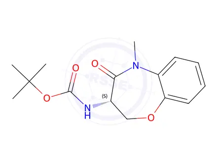 Chemical structure of Tert-butyl (S)-(5-methyl-4-oxo-2,3,4,5-tetrahydrobenzo[b][1,4]oxazepin-3-yl)carbamate