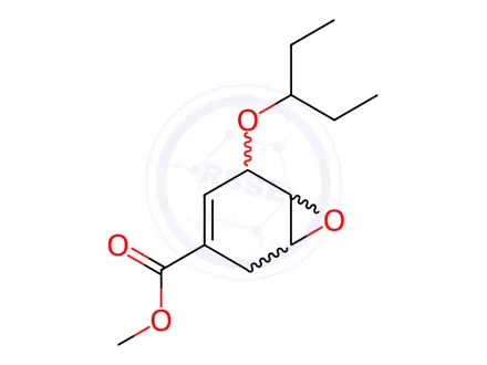 Chemical structure of Methyl (1S,5R,6R)-5-(pentan-3-yloxy)-7-oxabicyclo[4.1.0]hept-2-ene-3-carboxylate