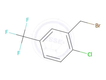 Chemical structure of benzene, 2-(bromomethyl)-1-chloro-4-(trifluoromethyl)-