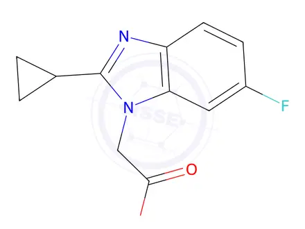 Chemical structure of 2-(2-Cyclopropyl-6-fluoro-1h-benzo[d]imidazol-1-yl)acetic acid