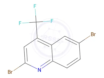 Chemical structure of 2,6-Dibromo-4-(trifluoromethyl)quinoline