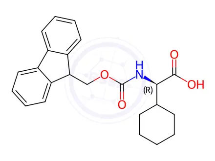 Chemical structure of Fmoc-cyclohexyl-D-Gly-OH