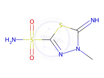 Chemical structure of 5-Imino-4-methyl-4,5-dihydro-1,3,4-thiadiazole-2-sulfonamide