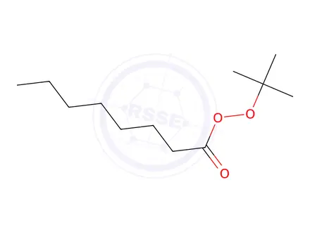 Chemical structure of tert-butyl octaneperoxoate