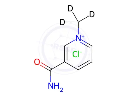Chemical structure of 3-Carbamoyl-1-methyl-d3-pyridinium Chloride