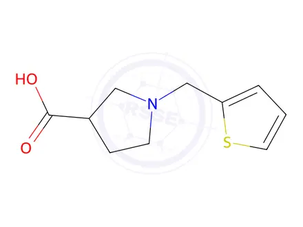 Chemical structure of 1-(Thiophen-2-ylmethyl)pyrrolidine-3-carboxylic Acid
