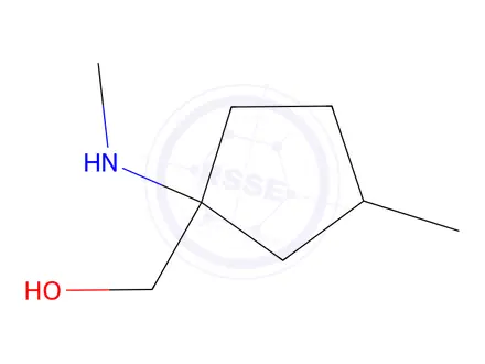 Chemical structure of [3-methyl-1-(methylamino)cyclopentyl]methanol