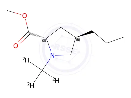 Chemical structure of Methyl (2S,4R)-1-(methyl-d3)-4-propylpyrrolidine-2-carboxylate