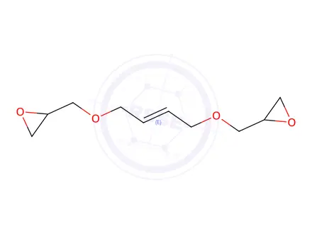 Chemical structure of 1,4-bis(2,3-epoxypropoxy)but-2-ene