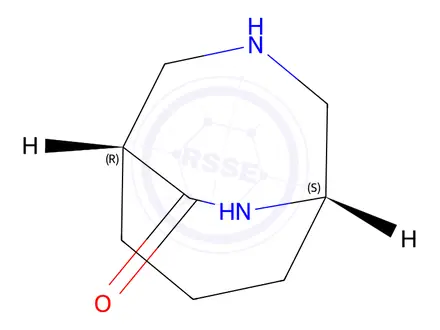 Chemical structure of 3,9-diazabicyclo[3.3.2]decan-10-one