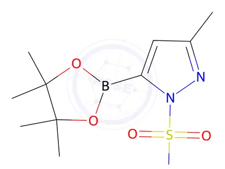Chemical structure of N,N,3-trimethyl-5-(4,4,5,5-tetramethyl-1,3,2-dioxaborolan-2-yl)pyrazole-1-sulfonamide
