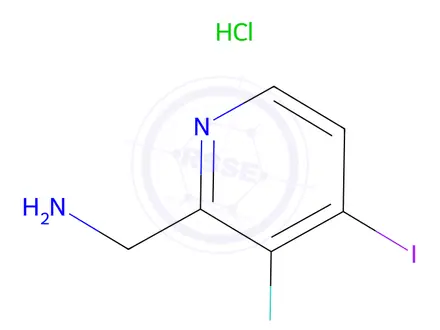 Chemical structure of (3-Fluoro-4-iodopyridin-2-yl)methanamine hydrochloride