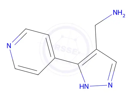 Chemical structure of (3-(pyridin-4-yl)-1h-pyrazol-4-yl)methanamine
