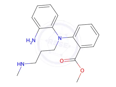 Chemical structure of 2-[(2-Aminophenyl)[3-(methylamino)propyl]amino]benzoic acid methyl ester