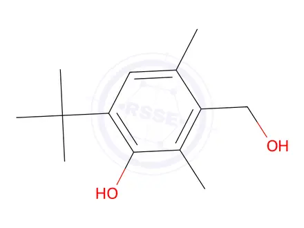 Chemical structure of 4-tert-Butyl-3-hydroxy-2,6-dimethylbenzyl Alcohol