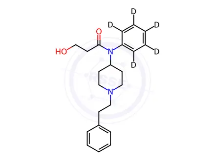 Chemical structure of Omega-Hydroxy Fentanyl-d5