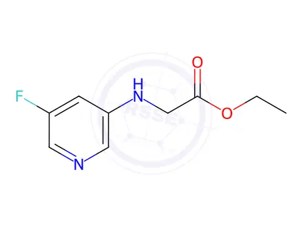 Chemical structure of Glycine, N-(5-fluoro-3-pyridinyl)-, ethyl ester (9CI)