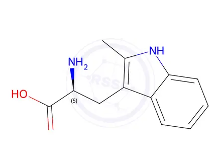 Chemical structure of (S)-2-Amino-3-(2-methyl-1H-indol-3-yl)propanoic acid