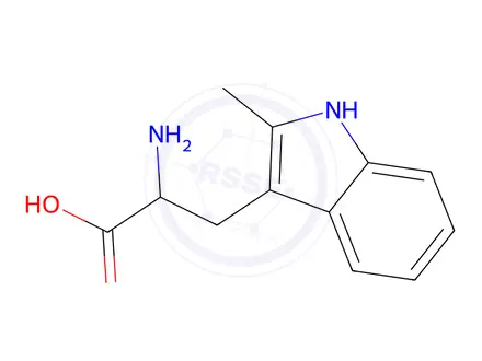 Chemical structure of 2-Amino-3-(2-methyl-1H-indol-3-yl)propanoic acid
