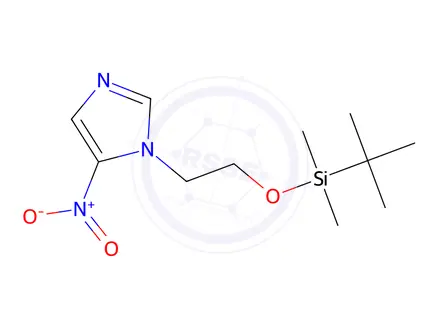 Chemical structure of 1-(2-((tert-Butyldimethylsilyl)oxy)ethyl)-5-nitro-1H-imidazole