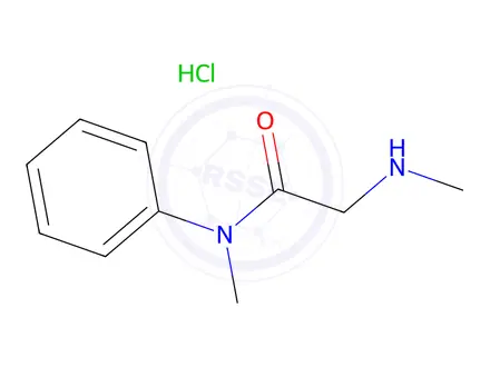 Chemical structure of N-Methyl-2-methylamino-N-phenyl-acetamide hydrochloride